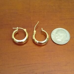 14K gold hoops